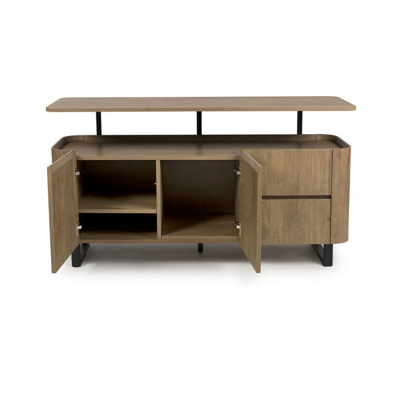 Boston Sideboard Rustic Oak 1 open