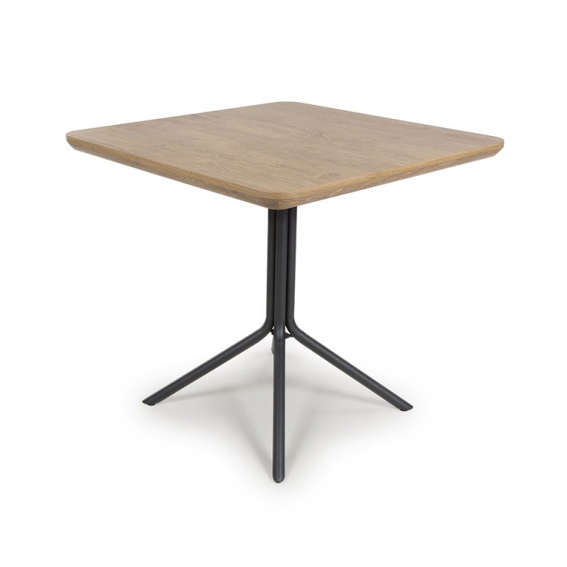 Boston 4 Person Square Dining Table Rustic Oak 1