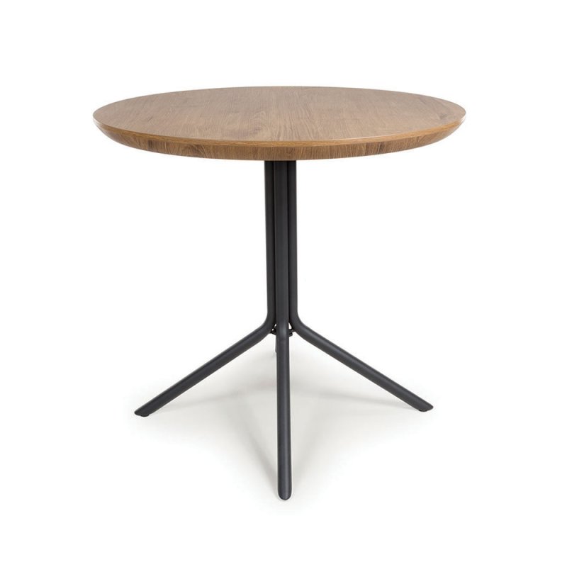 Boston 2 Person Round Dining Table Rustic Oak 1