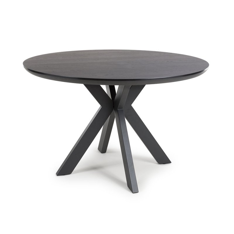 Boston 4 Person Round Dining Table Black 1