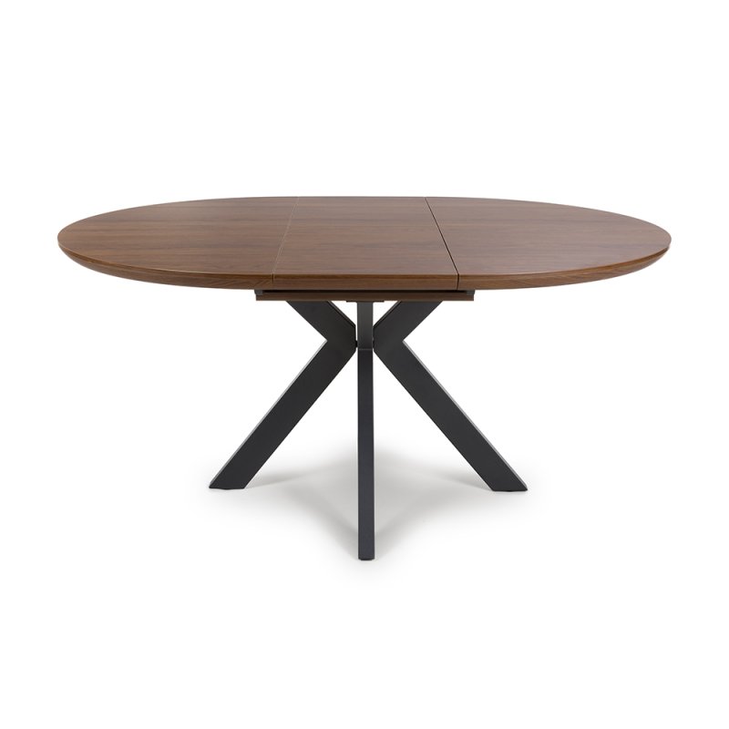 Boston 4-6 Person Extending Round Dining Table Smoked 1