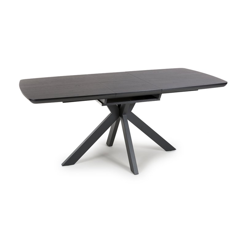 Boston 6-8 Person Extending Dining Table Black 1