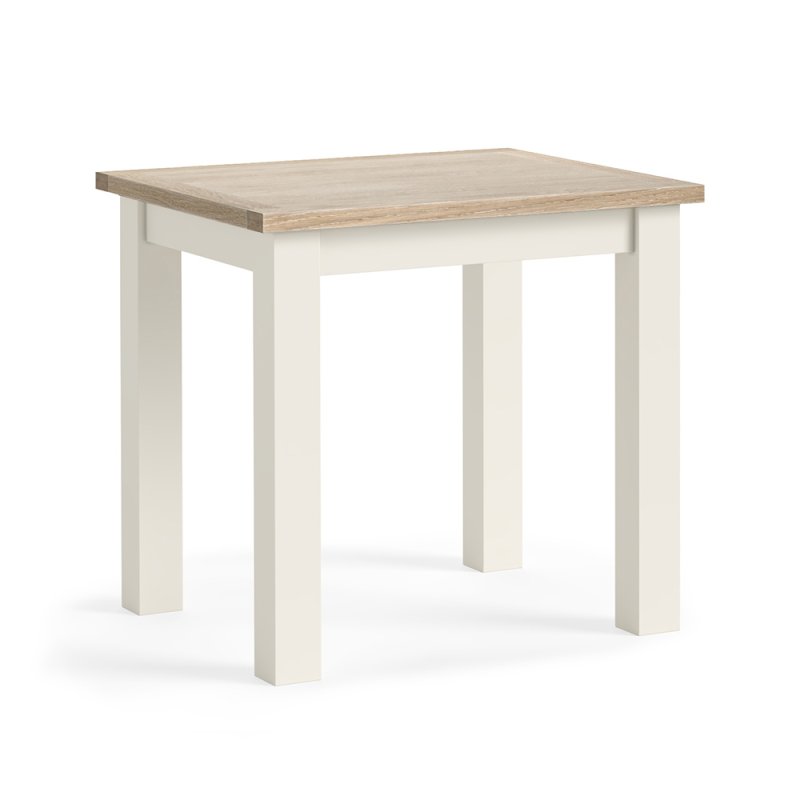 York 4 Person Square Bistro Table Coconut White
