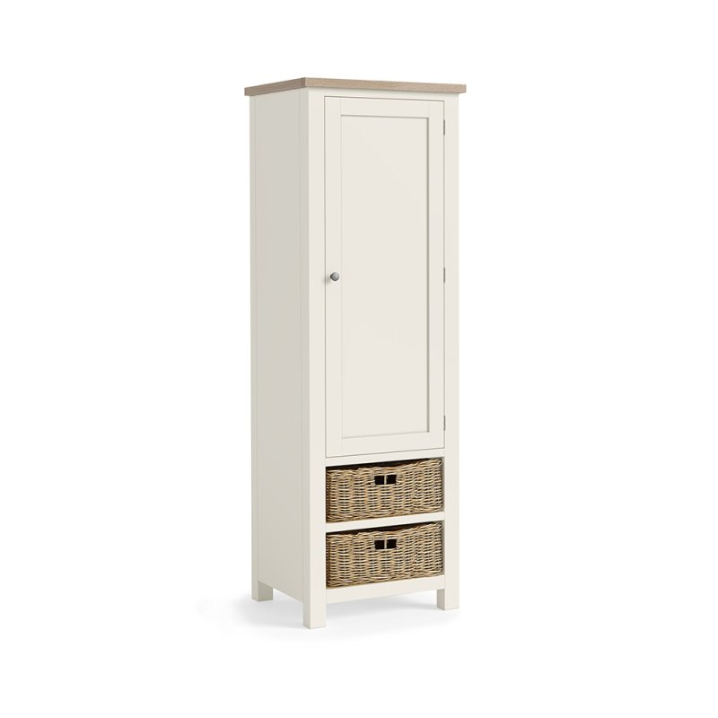 York Larder Unit  Coconut White - Metal Knobs