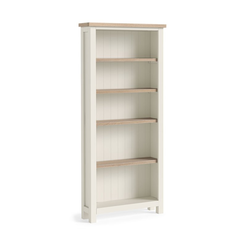York Large Bookcase Coconut White