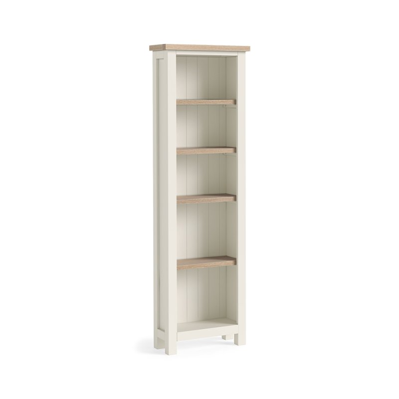 York Slim Bookcase Coconut White