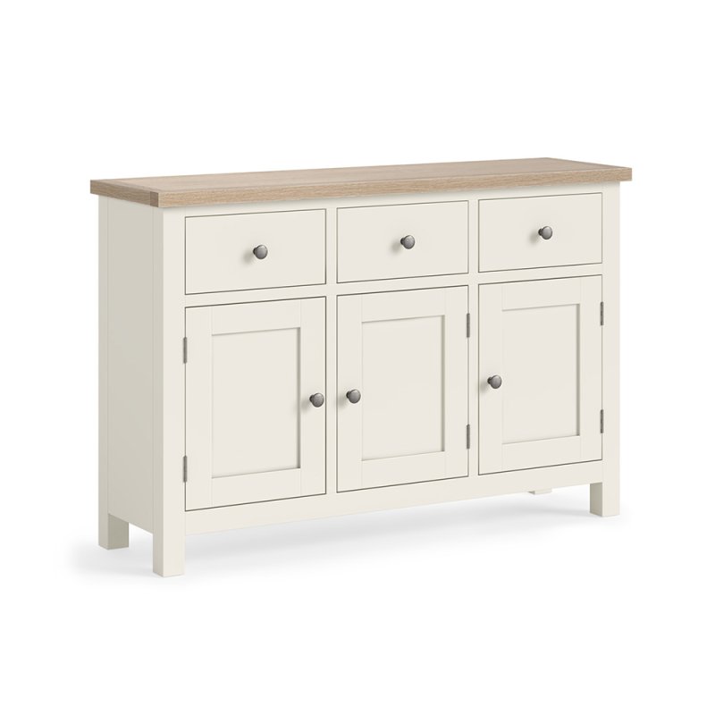 York Large Sideboard Coconut White - Metal Knobs