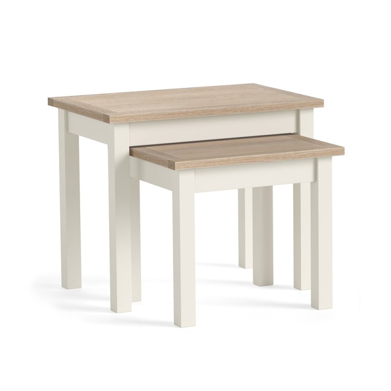 York Nest Of Tables Coconut White