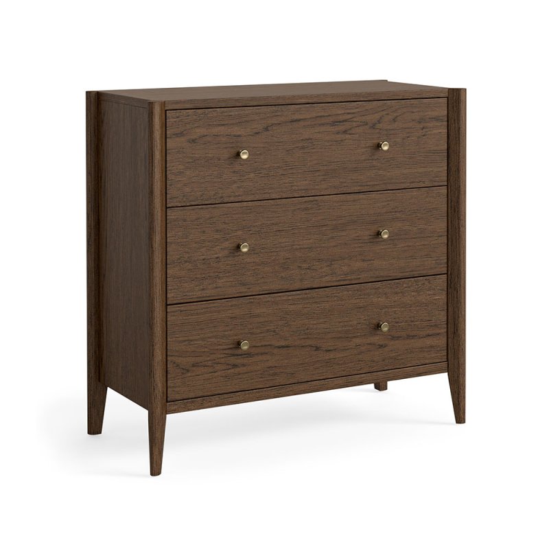 Nice 3 Drawer Chest of Drawers Dark Oak