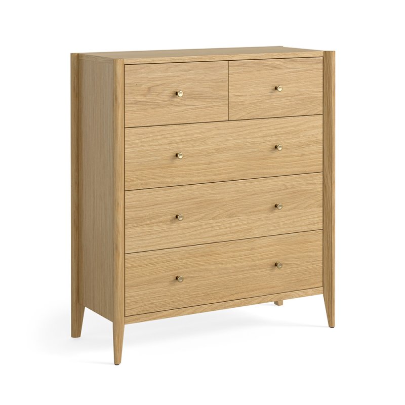 Nice 2+3 Drawer Chest of Drawers Natural Oak