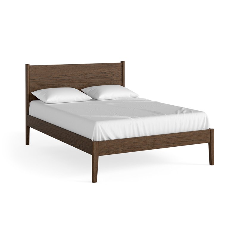 Nice Double (135cm) Bedstead Panelled Dark Oak