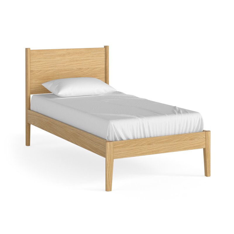 Nice Single (90cm) Bedstead Panelled Natural Oak