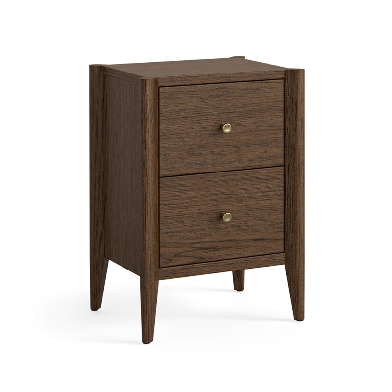 Nice 2 Drawer Bedside Locker Dark Oak