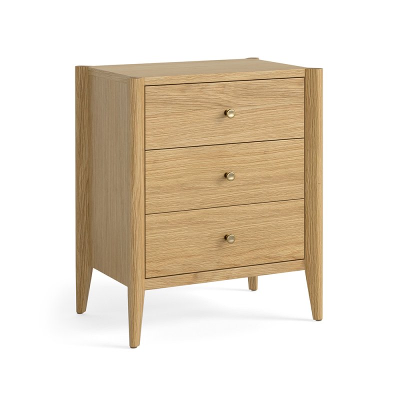 Nice 3 Drawer Bedside Locker Natural Oak