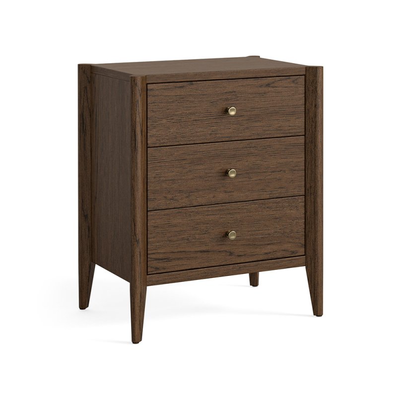 Nice 3 Drawer Bedside Locker Dark Oak