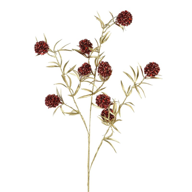 Tinsel Ball Spray Red & Gold 70cm