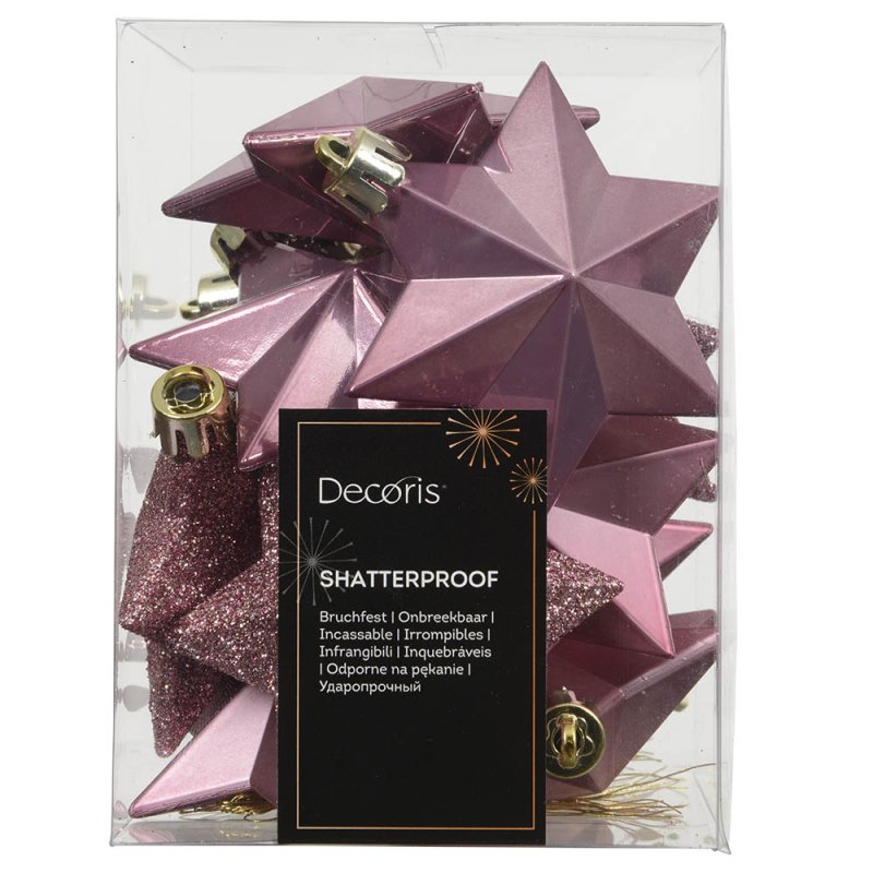Shatterproof Baubles Vintage Pink 12.3cm (Set Of 12)
