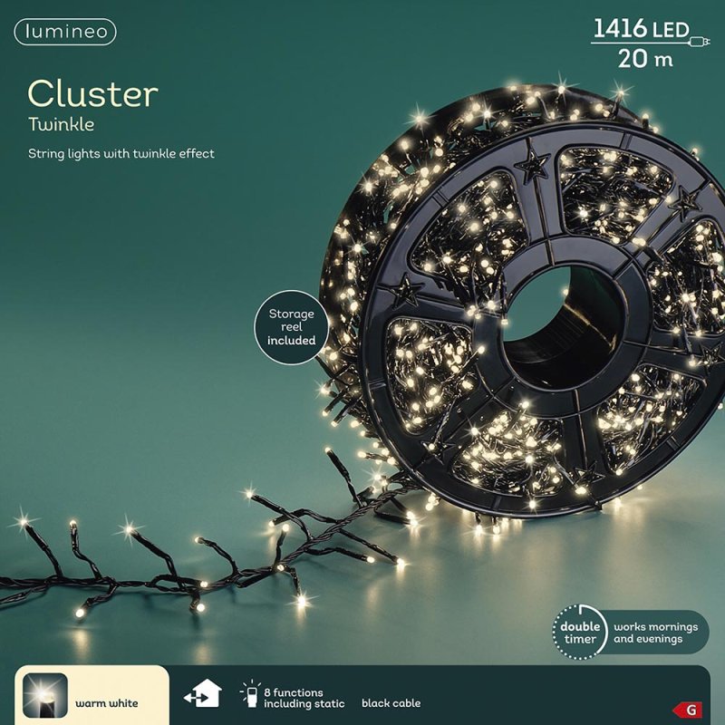 LED Cluster Lights Warm White 2000cm 1