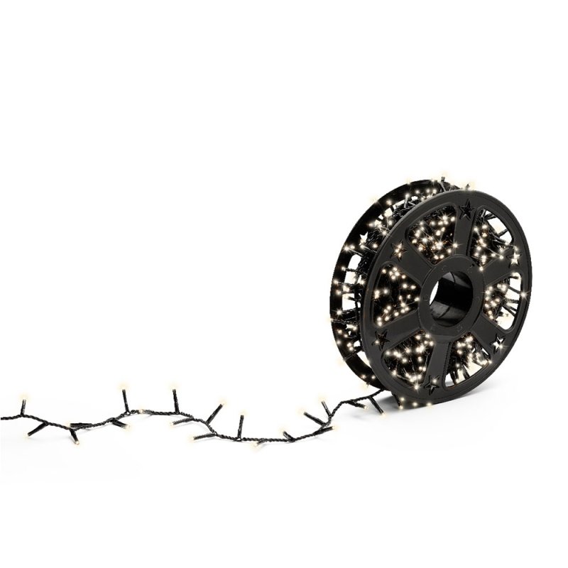 LED Compact Twinkle Lights 2400cm Warm White On Reel