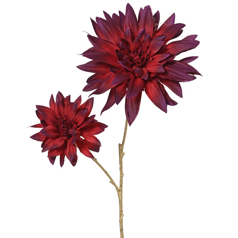 Dahlia Stem Oxblood & Gold 75cm