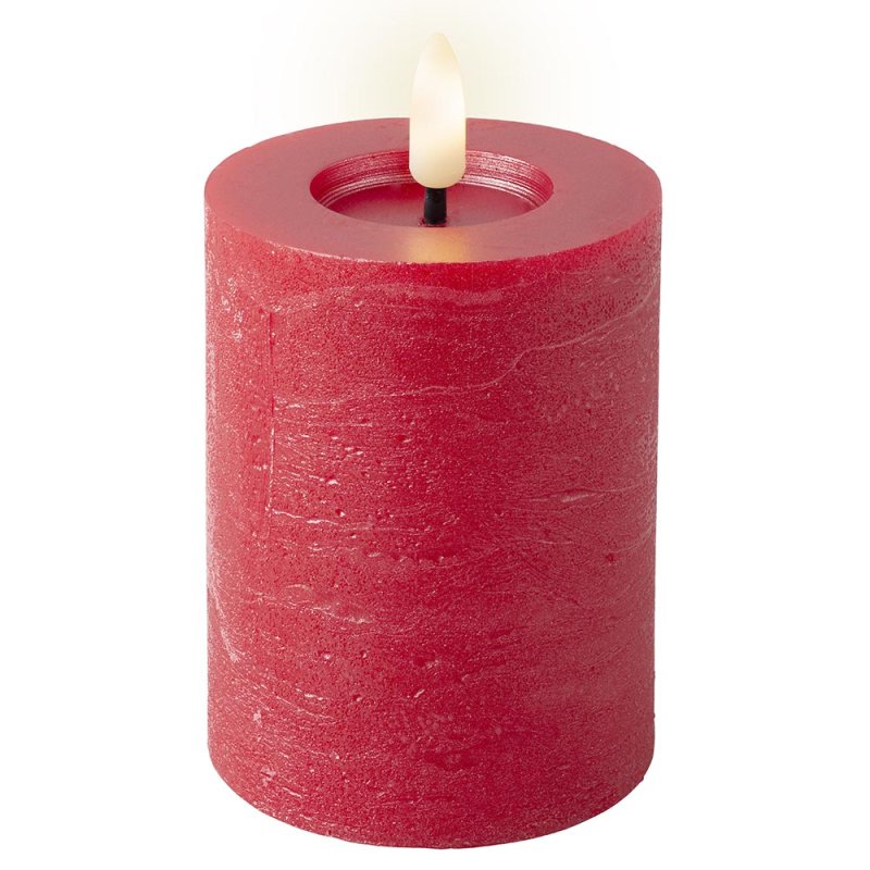 LED Pillar Candle Christmas Red 11.2cm 1