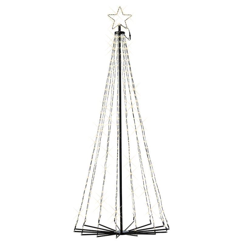 6ft/80cm LED Tree Cone Black Warm White