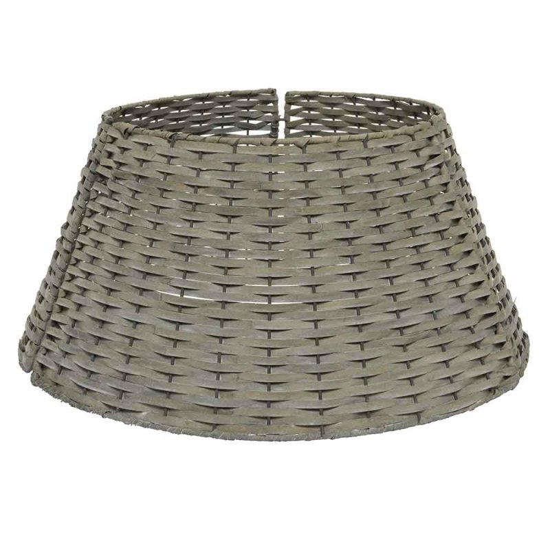 Christmas Tree Ring Grey Rattan Effect 70cm 1