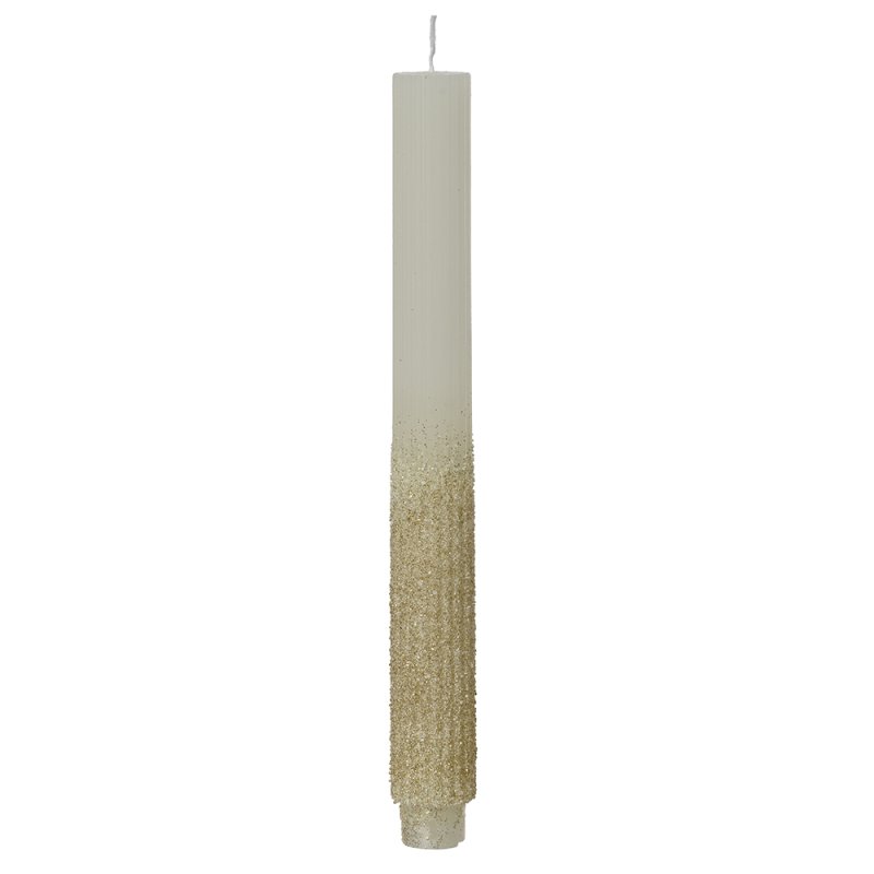 Wax Dinner Candle Wool White 26.5cm (Set Of 2) 1