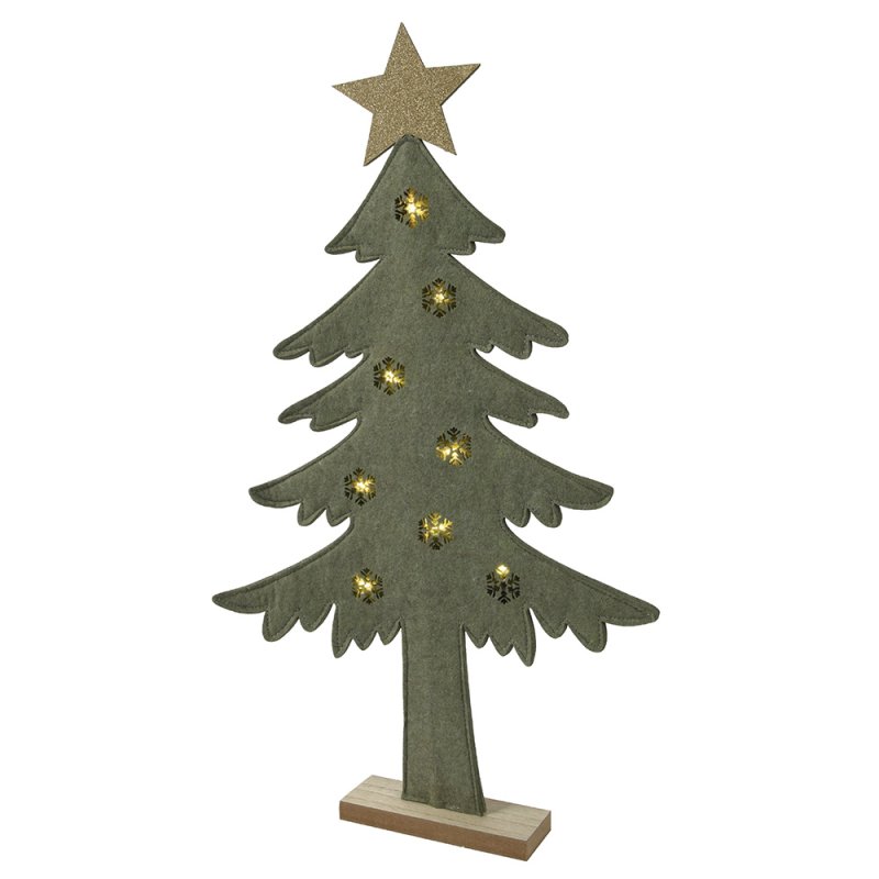 1.9ft/58cm Felt Tree With Wooden Base 1