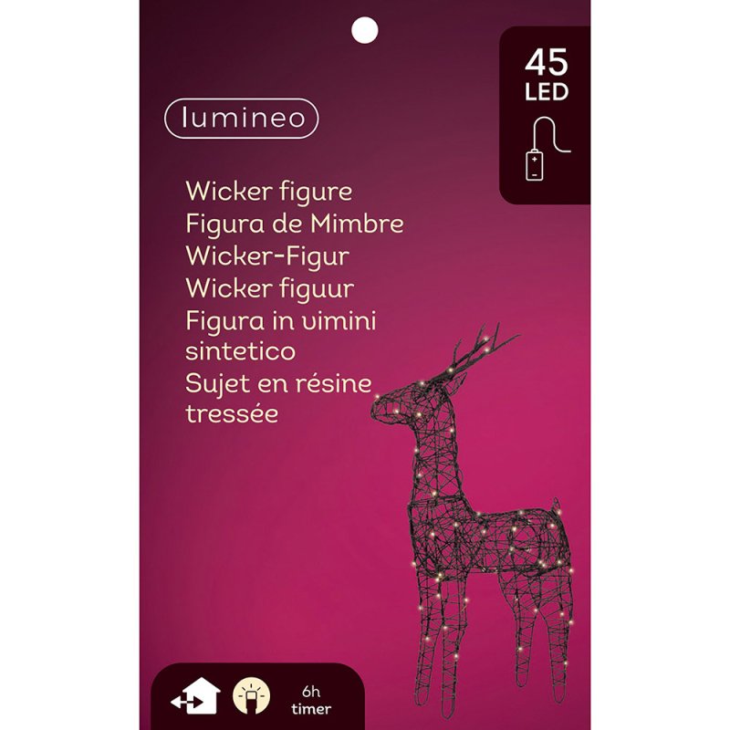 LED Wicker Reindeer Brown 85cm