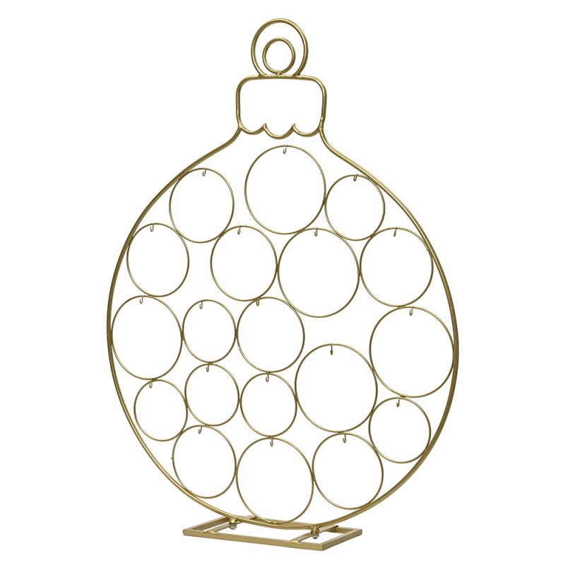 Iron Bauble With Hooks Gold 86cm