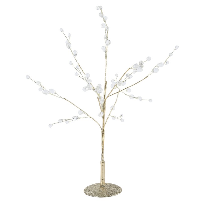 2ft/60cm Tree With Acrylic Beads Gold 60cm