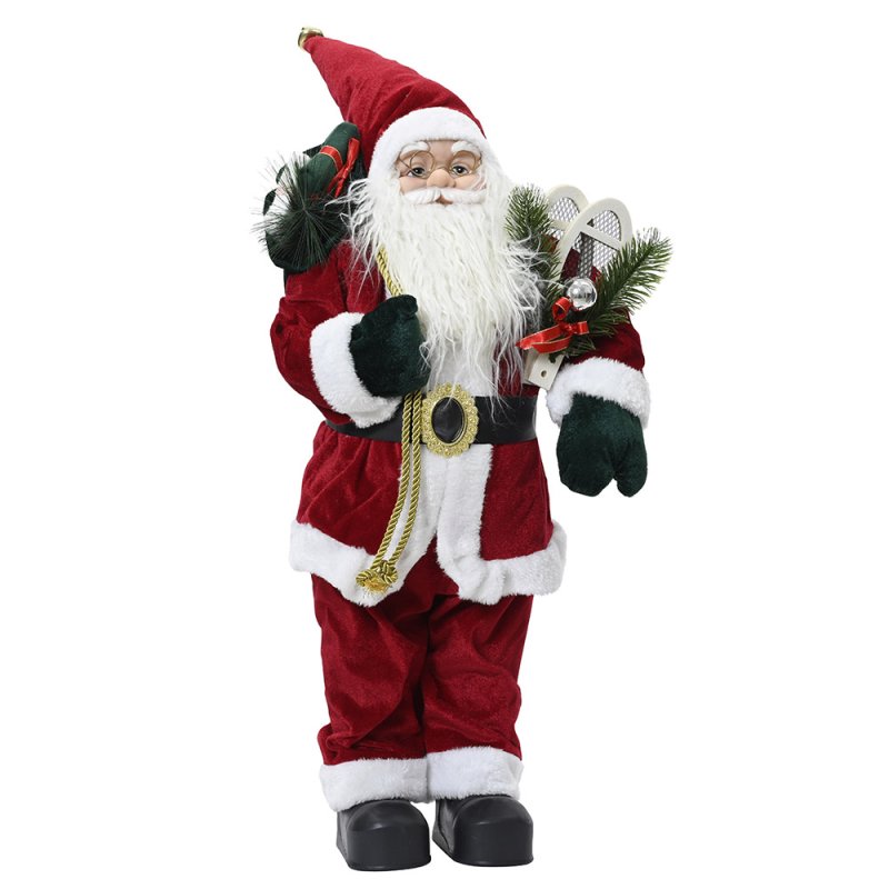 Santa With Presents & Tennis Rackets Christmas Red 30cm