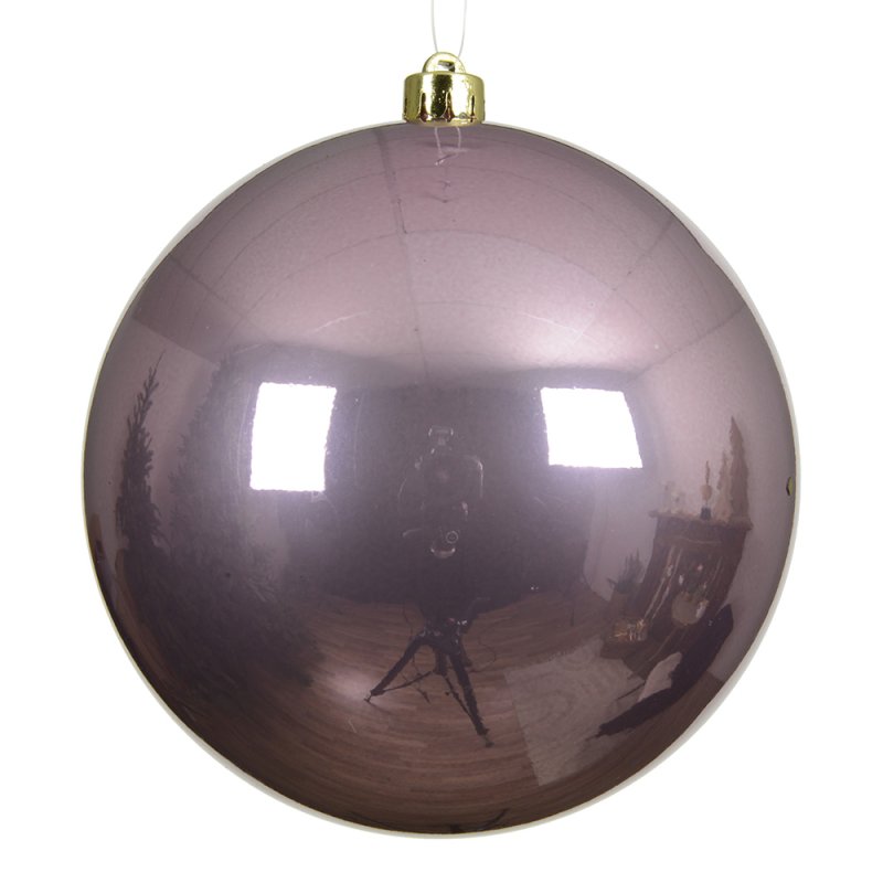 Shatterproof Bauble Shiny Vintage Pink 20cm