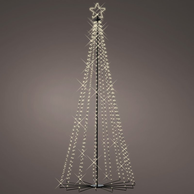 LED Tree Cone Black Warm White 240cm 8ft