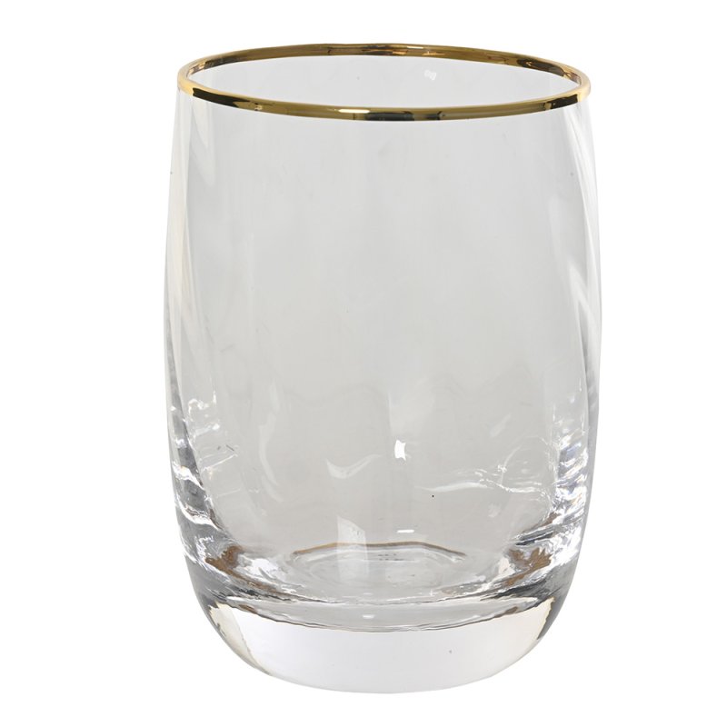 Water Tumbler With Gold Rim 10cm