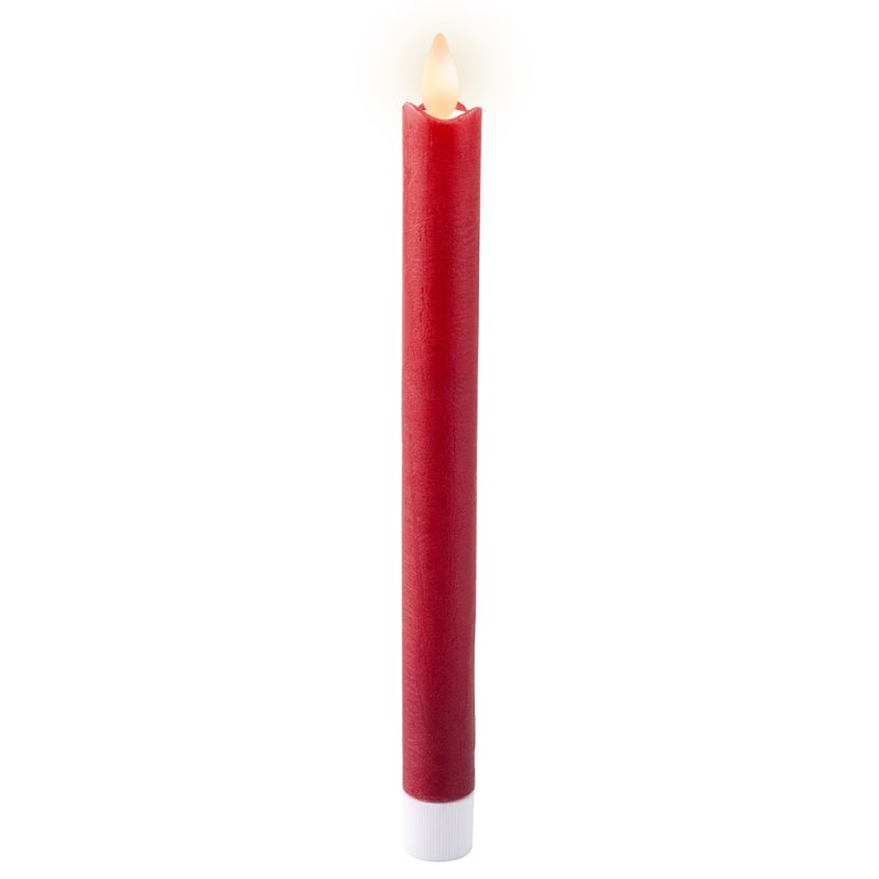 LED Dinner Candle Christmas Red 24cm 1