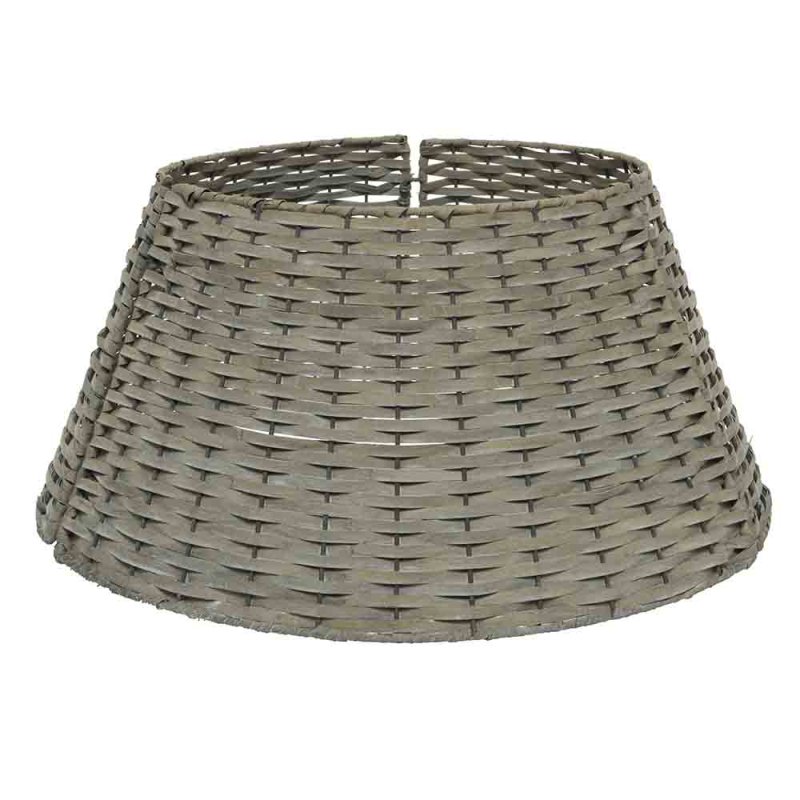 Christmas Tree Ring Grey Rattan Effect 57cm 1