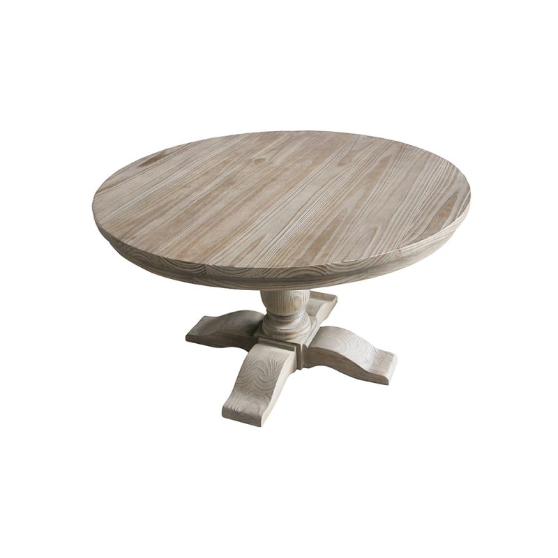 Daytona 4-6 Person Round Dining Table Reclaimed Pine 1