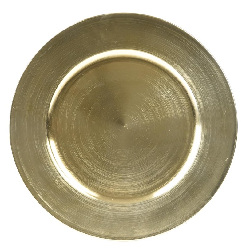 207587 Deco Charger Plate Gold 33cm 1