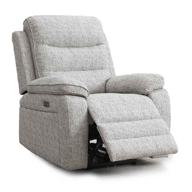 Blasket Electric Reclining Armchair Fabric Light Grey