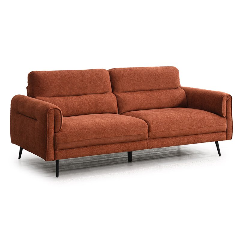 Valentia 3 Seater Sofa Fabric Terracotta