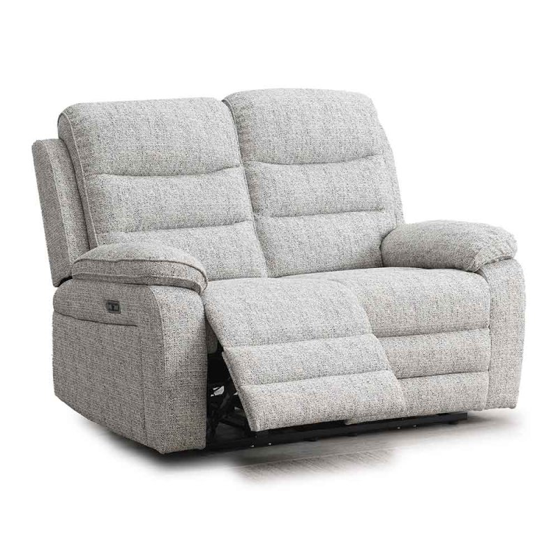 Blasket 2 Seater Electric Reclining Sofa Fabric Light Grey