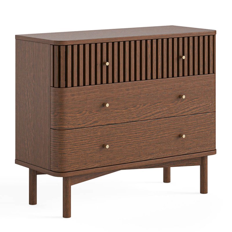 Sanremo 3 Drawer Chest Of Drawers Dark Oak