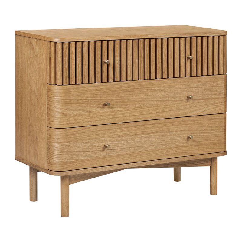 Sanremo 3 Drawer Chest Of Drawers Natural Oak