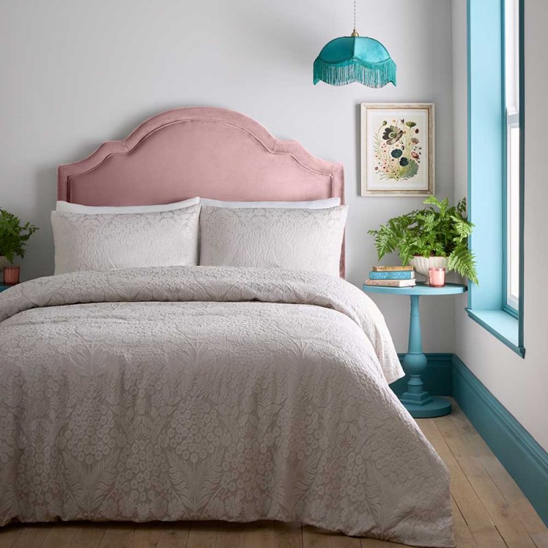 Toria Double Duvet Cover Set Stone Lifestyle Image