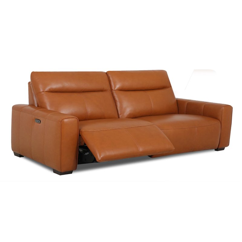 Vulcano 3 Seater Electric Reclining Sofa With USB Port Leather Category 20 BX & NW