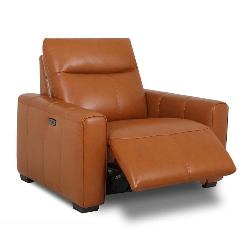 Vulcano Electric Reclining Armchair With USB Port Leather Category 20 BX & NW
