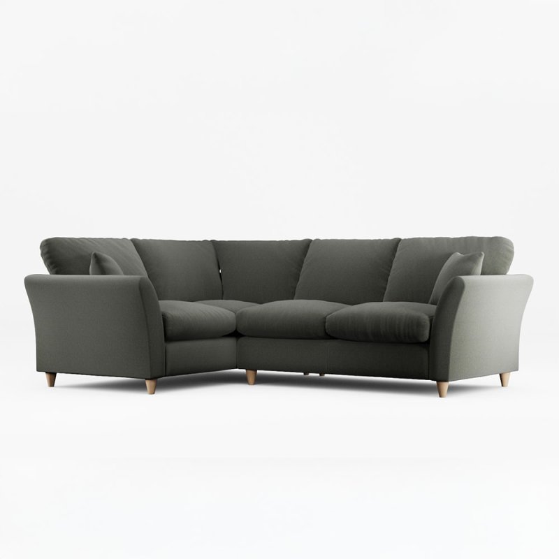 Alpine 4 Seater Corner Sofa Ansell Moss With Country Oak Legs 1