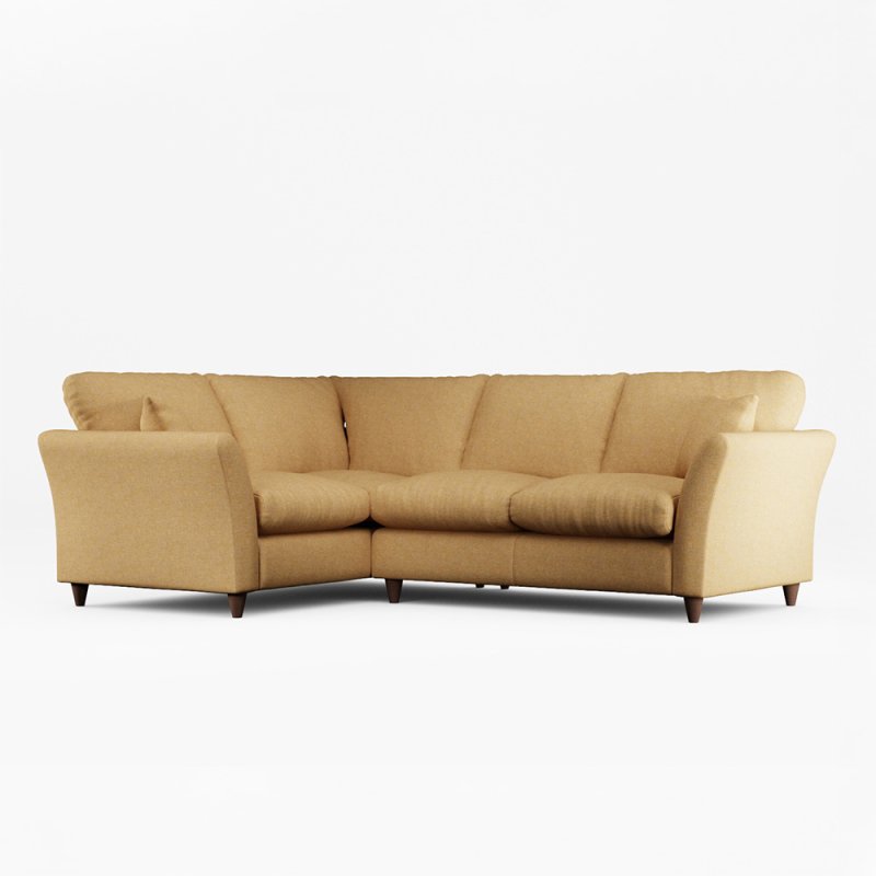 Alpine 4 Seater Corner Sofa Oslo Ochre With Burnished Legs 1